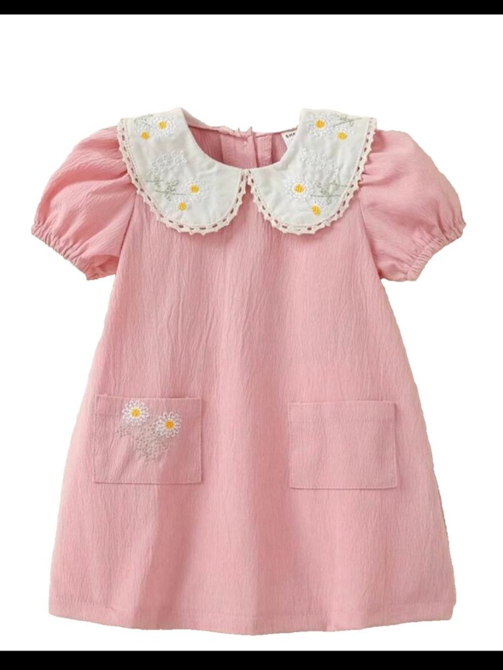 New Baby Girls Pink County Girl A Line Dress w/Collar 9-12 Months